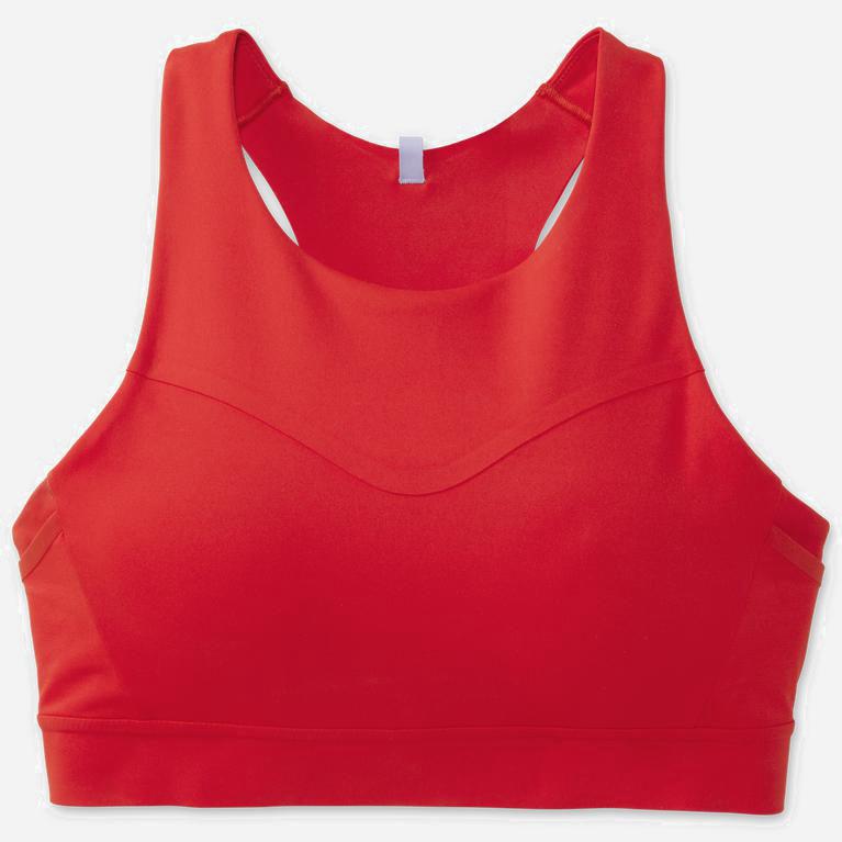 Brooks Drive 3 Pocket Israel - Women's Running Bra - Jamberry/Red (69750-HKDI)